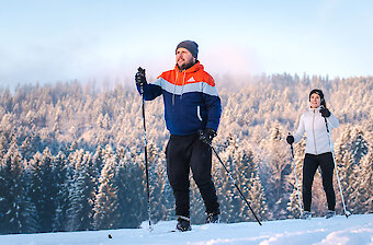 Langlaufen am Bauernhof
